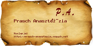 Prasch Anasztázia névjegykártya